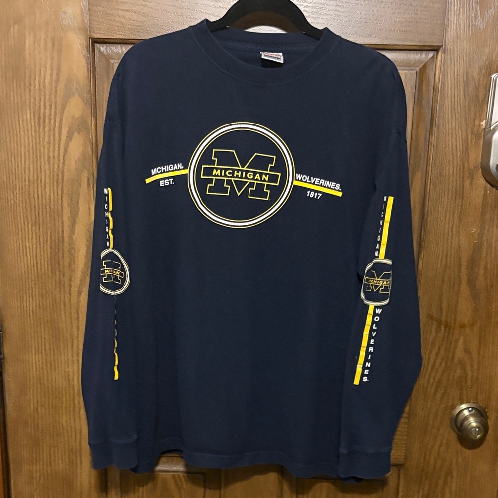 University of Michigan long sleeve t-shirt.